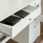 White Computer Storage Desk with Hanging Files - 48-inch