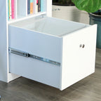 White Computer Storage Desk with Hanging Files - 48-inch