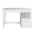 White Computer Storage Desk with Hanging Files - 48-inch