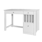 White Computer Storage Desk with Hanging Files - 48-inch