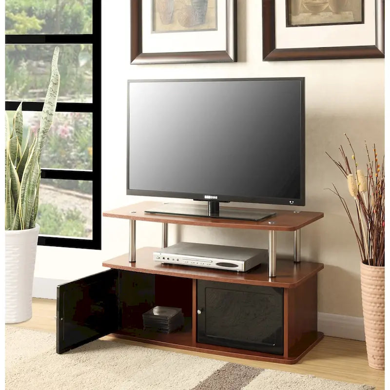 TV Stand with 2 Storage Cabinets and Shelf