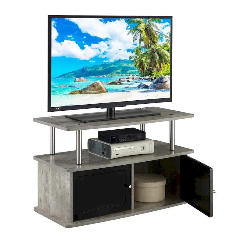 TV Stand with 2 Storage Cabinets and Shelf