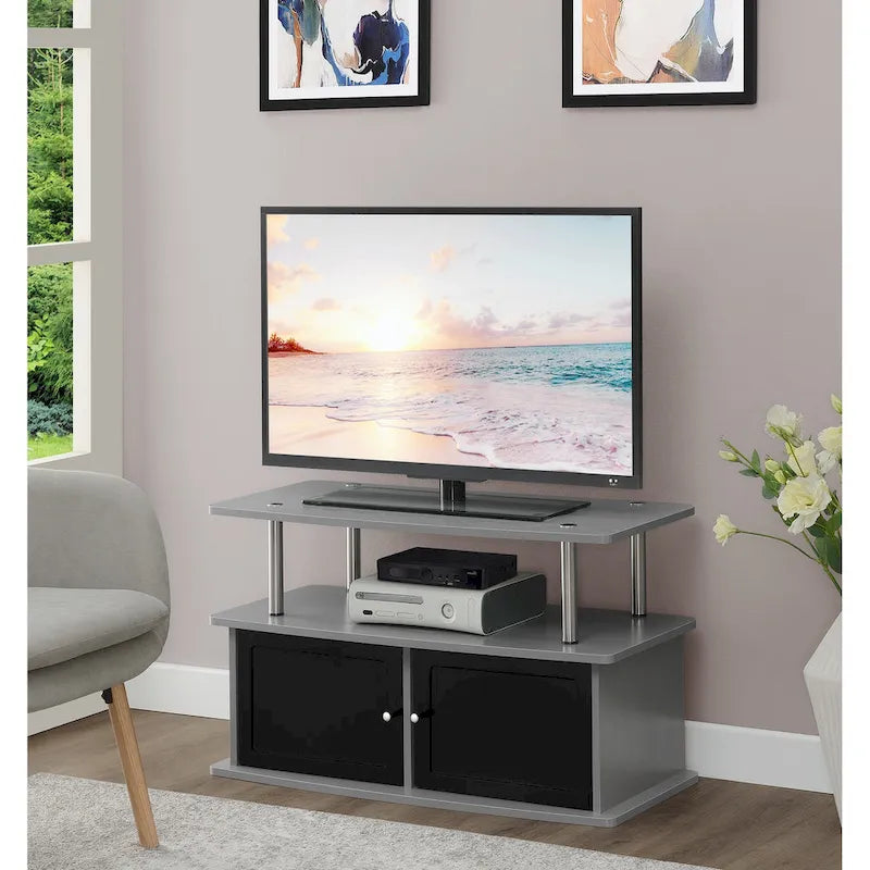 TV Stand with 2 Storage Cabinets and Shelf
