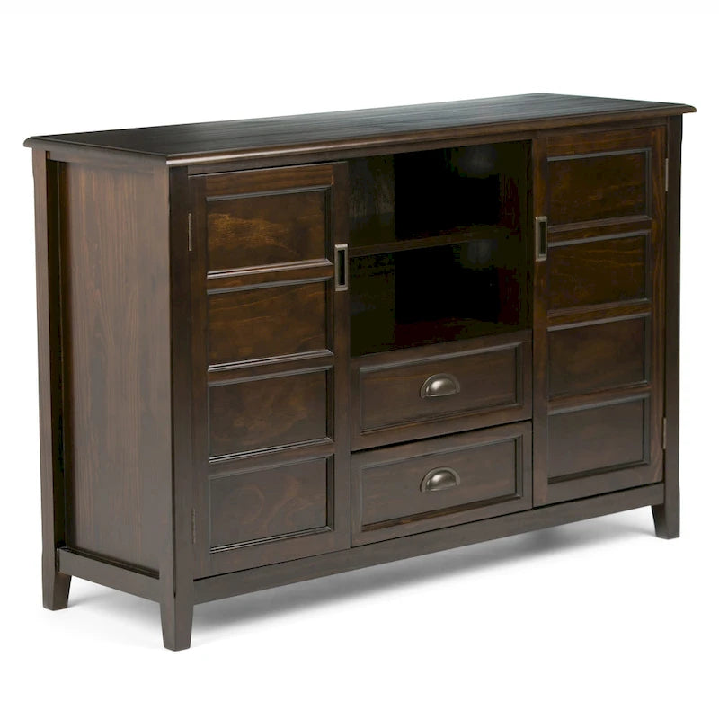 SOLID WOOD 54 inch Wide Transitional TV Media Stand For TVs up to 60 inches - 54w x 17.5d x 36 h