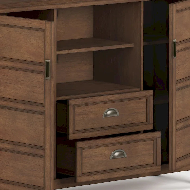 SOLID WOOD 54 inch Wide Transitional TV Media Stand For TVs up to 60 inches - 54w x 17.5d x 36 h