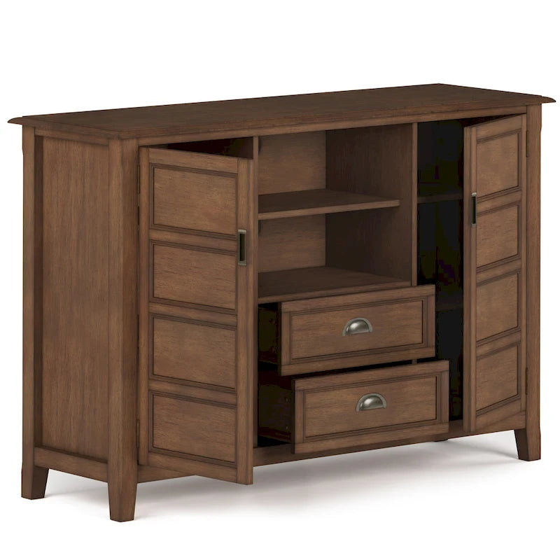 SOLID WOOD 54 inch Wide Transitional TV Media Stand For TVs up to 60 inches - 54w x 17.5d x 36 h