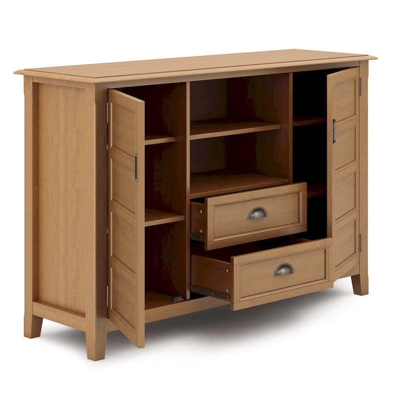 SOLID WOOD 54 inch Wide Transitional TV Media Stand For TVs up to 60 inches - 54w x 17.5d x 36 h