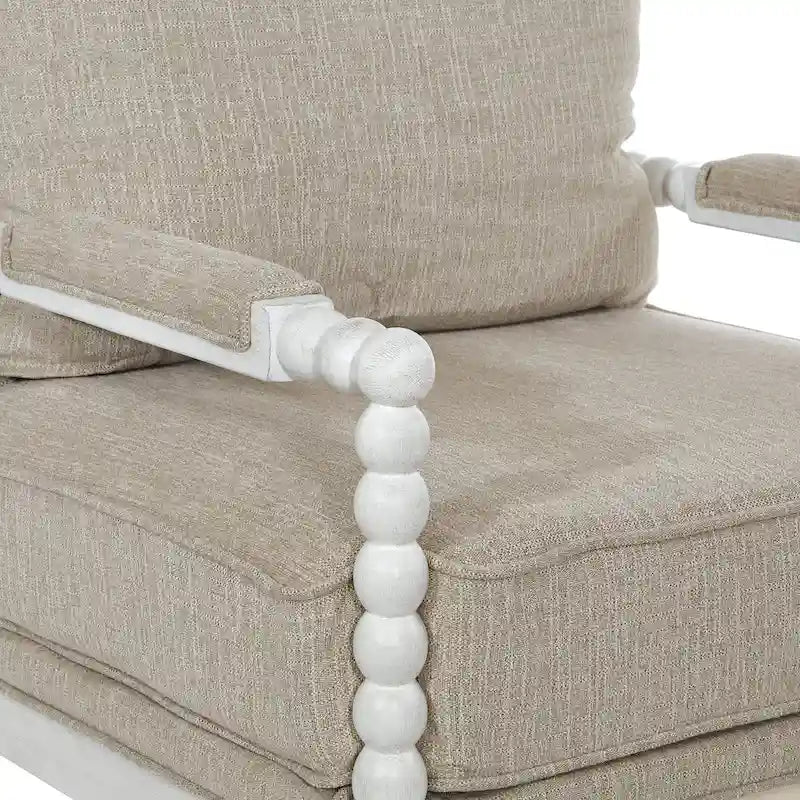 Spindle Chair in Fabric with White Frame
