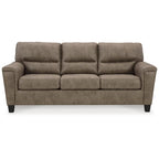 Nowoczesna rozkładana sofa ze sztucznej skóry z materacem z pianki memory - 89 W x 38 D x 39 H