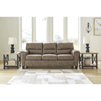 Nowoczesna rozkładana sofa ze sztucznej skóry z materacem z pianki memory - 89 W x 38 D x 39 H