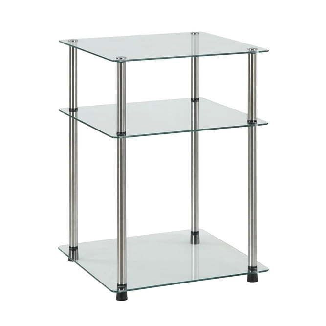 Classic Glass 3 Tier End Table