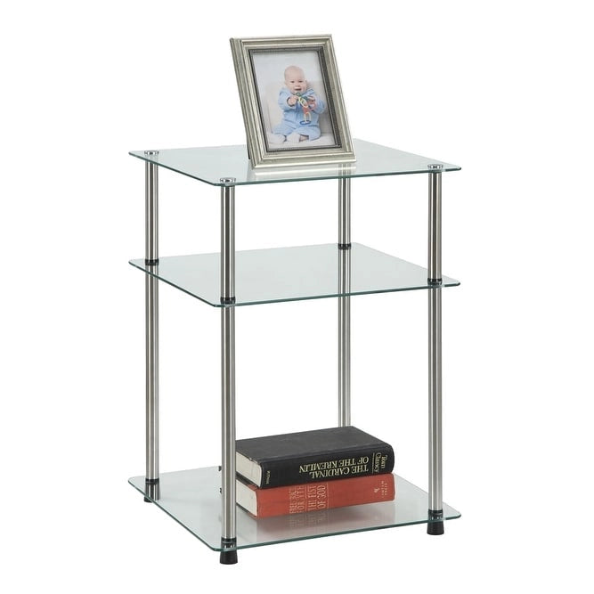 Classic Glass 3 Tier End Table