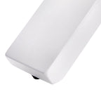 Witte ronde eettafel met voet van rubberhout