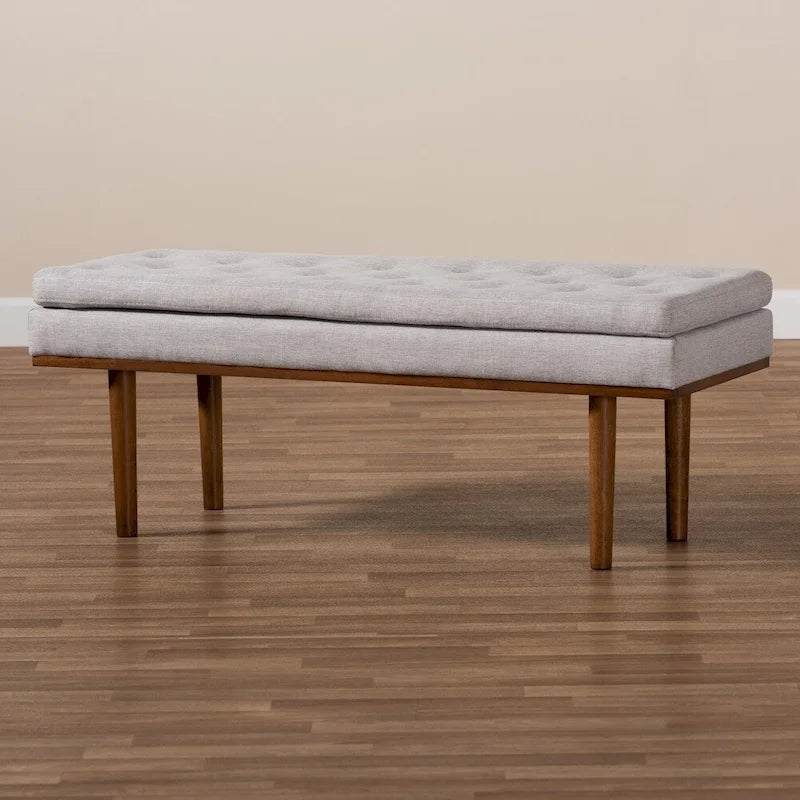 Mid-century Modern Upholstered Bench