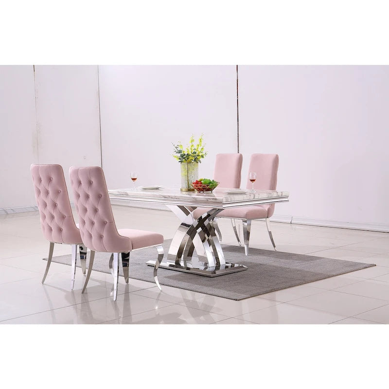 Black Dining Room Table with Polished Gold Metal Legs