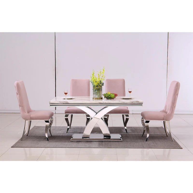 Black Dining Room Table with Polished Gold Metal Legs