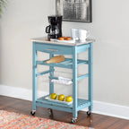 Kitchen Cart with Drawer and Wine Storage