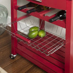 Kitchen Cart with Drawer and Wine Storage
