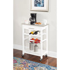 Kitchen Cart with Drawer and Wine Storage