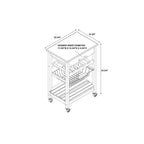 Kitchen Cart with Drawer and Wine Storage