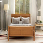 Lit plateforme en bois avec tête et pied de lit - Full Queen Twin