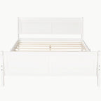Lit plateforme en bois avec tête et pied de lit - Full Queen Twin