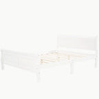 Lit plateforme en bois avec tête et pied de lit - Full Queen Twin