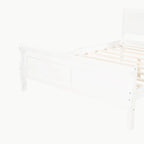 Lit plateforme en bois avec tête et pied de lit - Full Queen Twin