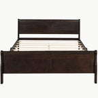 Lit plateforme en bois avec tête et pied de lit - Full Queen Twin
