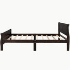 Lit plateforme en bois avec tête et pied de lit - Full Queen Twin