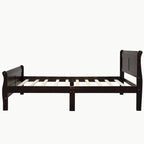 Lit plateforme en bois avec tête et pied de lit - Full Queen Twin