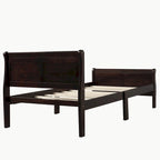 Lit plateforme en bois avec tête et pied de lit - Full Queen Twin