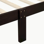 Lit plateforme en bois avec tête et pied de lit - Full Queen Twin