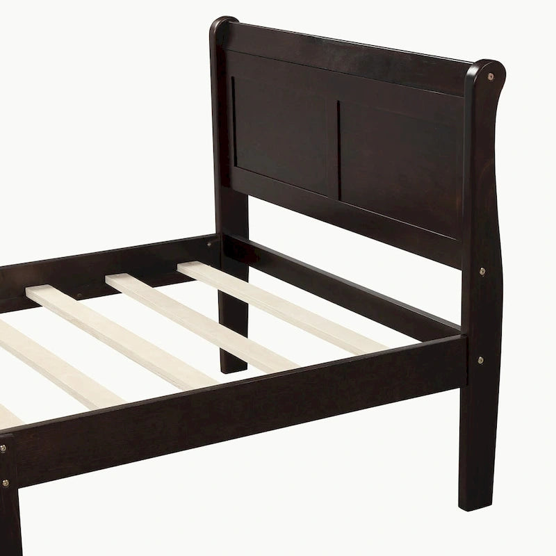 Full Queen Twin Size Wood Platform Bed