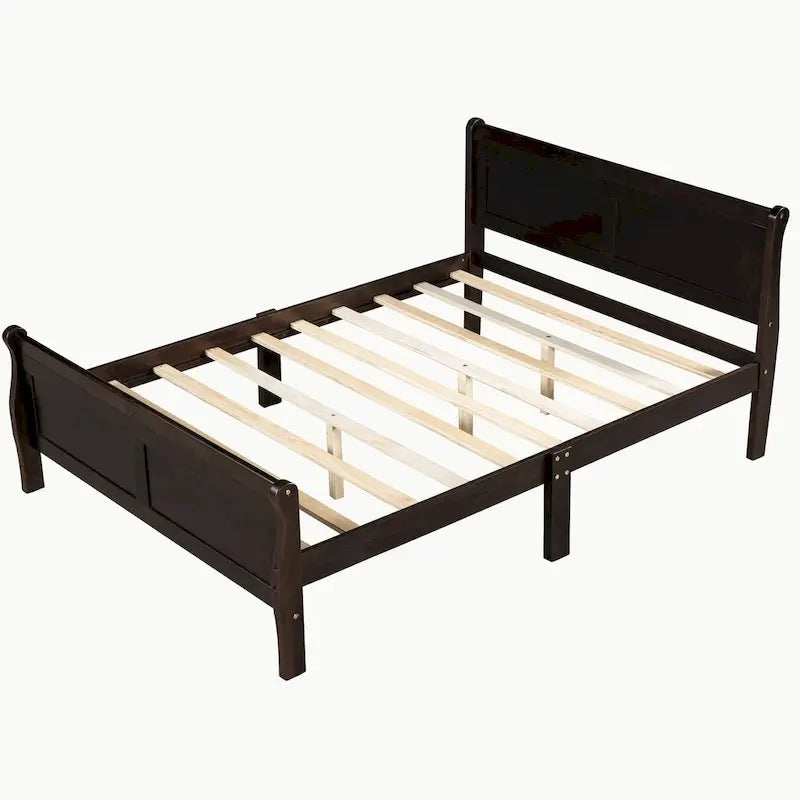 Full Queen Twin Size Wood Platform Bed