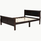 Lit plateforme en bois avec tête et pied de lit - Full Queen Twin