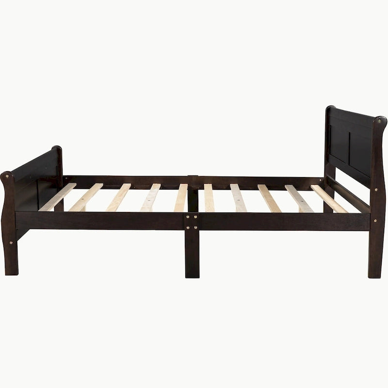 Full Queen Twin Size Wood Platform Bed