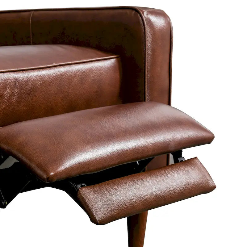 Pushback Recliner Chair, Fabric Armchair Push Back Recliner with Rivet Decoration, Single Sofa Accent Chair