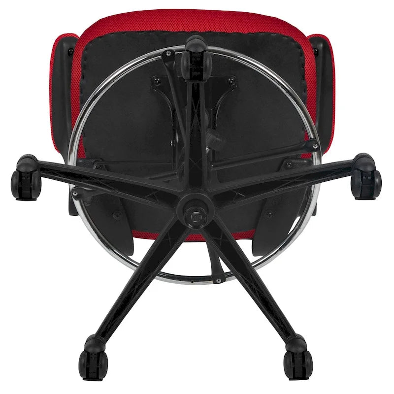 Mid-Back Ergonomic Drafting Chair with Adjustable Foot Ring and Flip-Up Arms