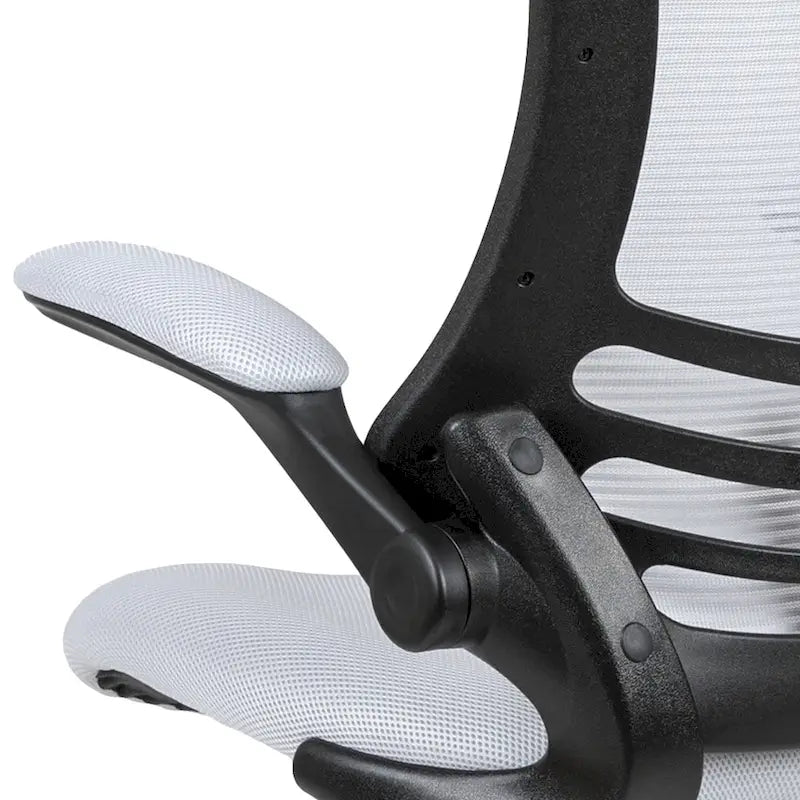 Mid-Back Ergonomic Drafting Chair with Adjustable Foot Ring and Flip-Up Arms