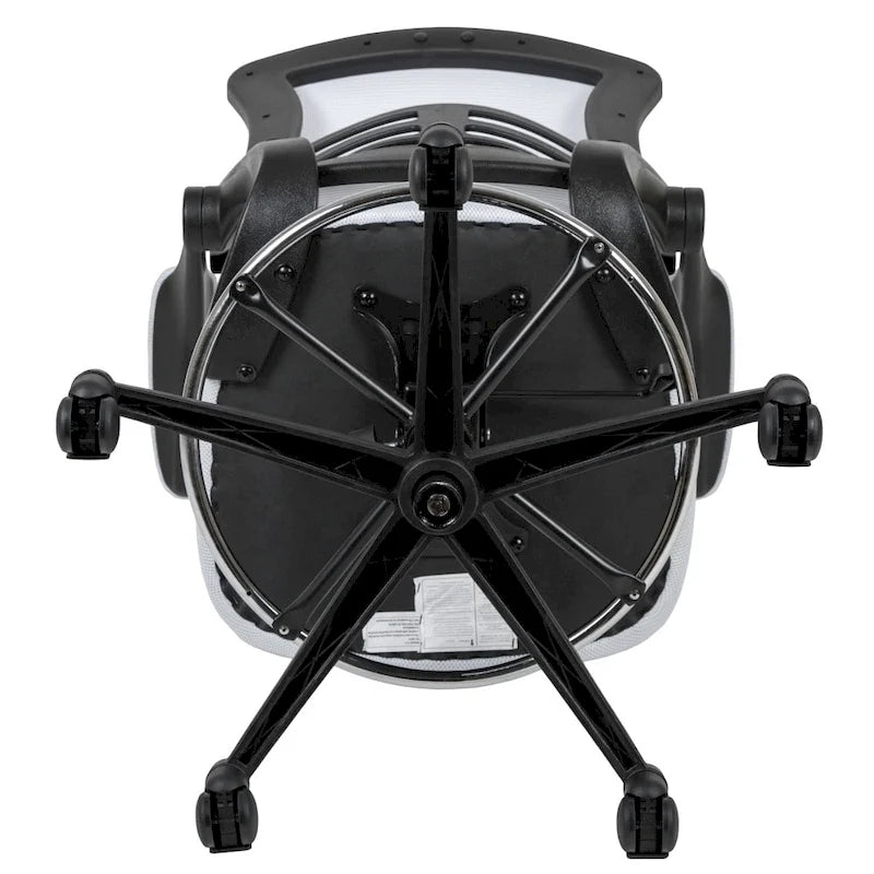 Mid-Back Ergonomic Drafting Chair with Adjustable Foot Ring and Flip-Up Arms