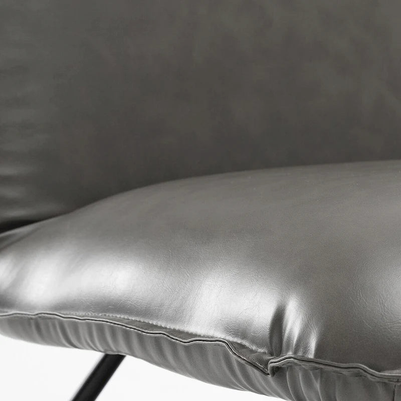 Mid Century Faux Leather Accent Chair With Adjustable Backrest - 31.5 H X 22.2 W X 23.6 D