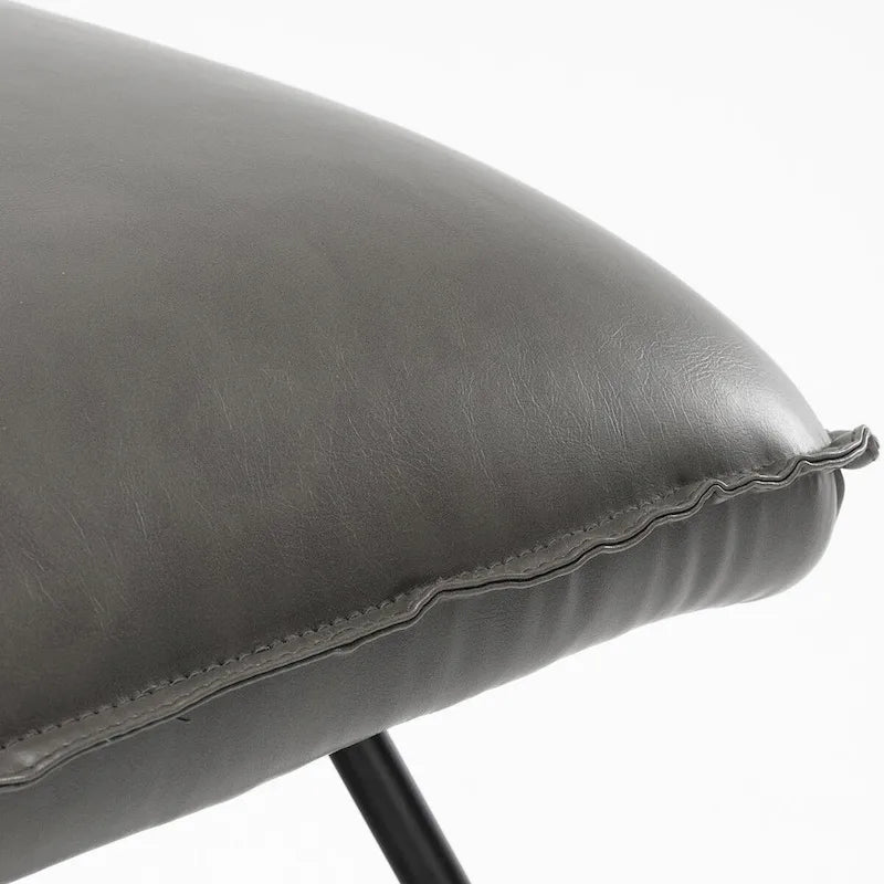 Mid Century Faux Leather Accent Chair With Adjustable Backrest - 31.5 H X 22.2 W X 23.6 D