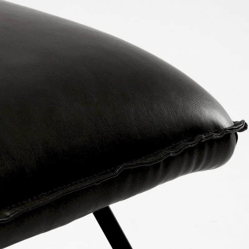 Mid Century Faux Leather Accent Chair With Adjustable Backrest - 31.5 H X 22.2 W X 23.6 D