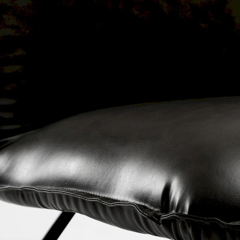 Mid Century Faux Leather Accent Chair With Adjustable Backrest - 31.5 H X 22.2 W X 23.6 D
