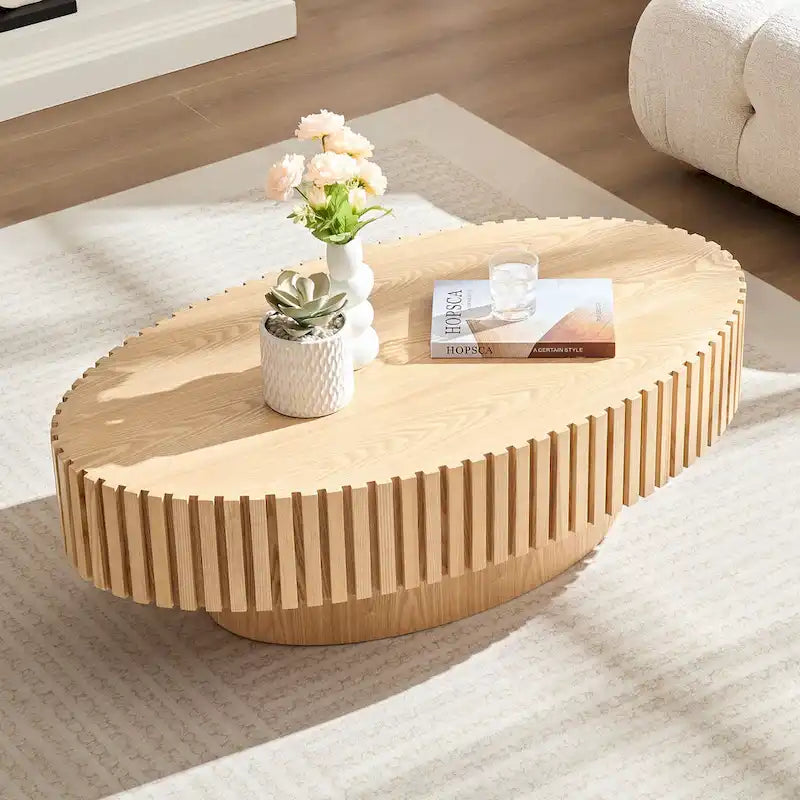 Modern Handcraft Drum Coffee Table