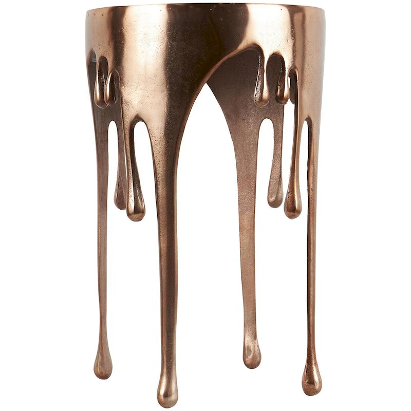 Artistic 16 Wide Metallic Drip Metal Accent Table - 16 x 25