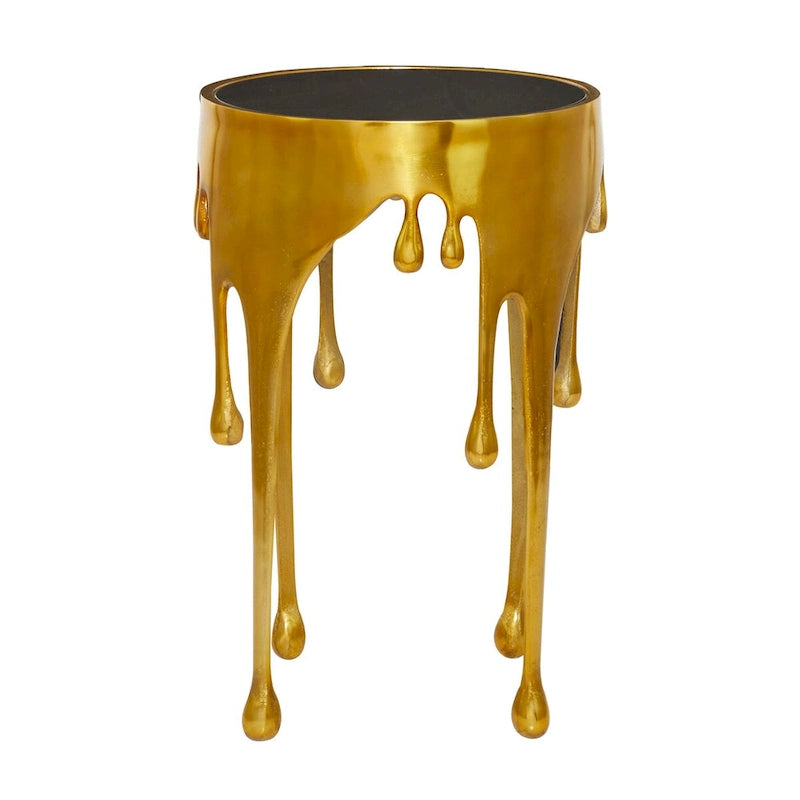 Artistic 16 Wide Metallic Drip Metal Accent Table - 16 x 25
