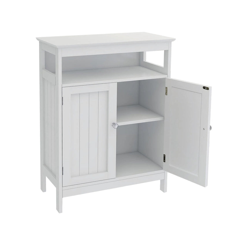 White Freestanding Bathroom Storage Cabinet