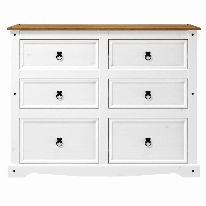 Wood Dresser 3+3 Drawers Chest